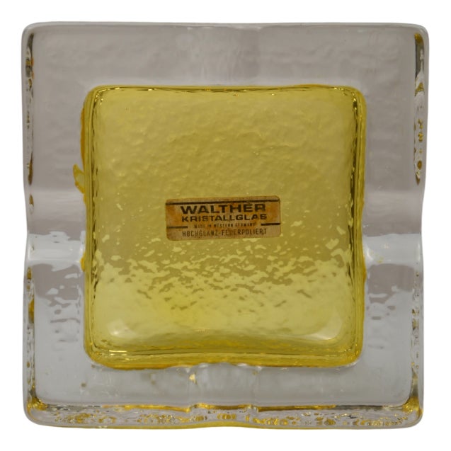 Vintage Crystal Ashtray from Walther Kristallglas, Germany, 1970s For Sale