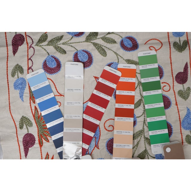 Suzani Embroidered Cotton Cloth For Sale - Image 10 of 10