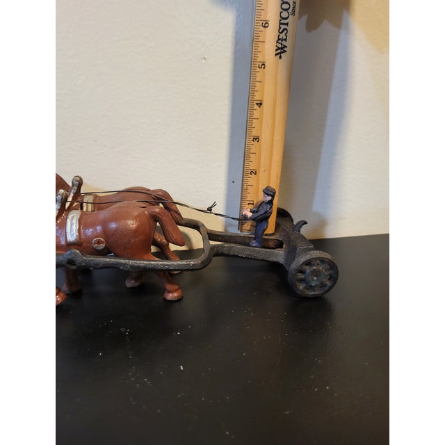 Antique Cast Iron Horse Drawn Carriage Cart Early 1900s For Sale - Image 13 of 16