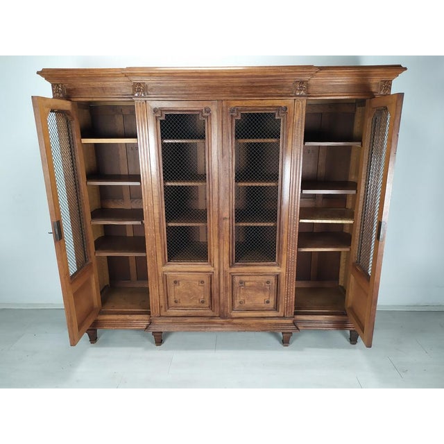 Louis XVI Bookcase in Oak, 1890s For Sale - Image 6 of 18