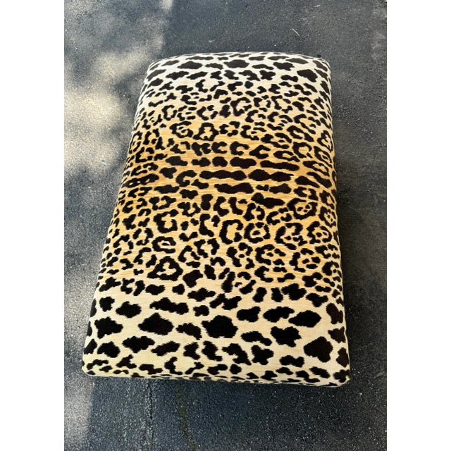 George Smith George Smith Standard Style Leopard Ottoman For Sale - Image 4 of 5