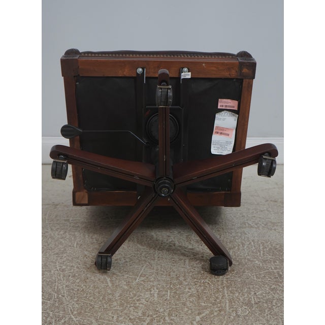 Sam Moore Rolling Leather Desk Chair For Sale - Image 17 of 18