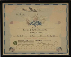 TWA Skyliner Certificate