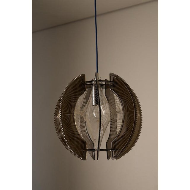 Acrylic Glass and Nylon String Pendant by Paul Secon for Sompex, 1970s For Sale - Image 10 of 11