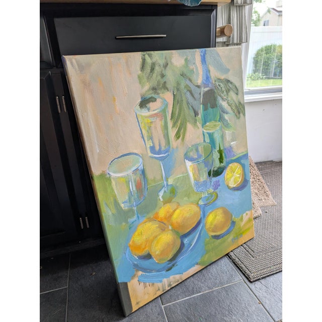 Textile Abstract Still Life Lemons For Sale - Image 7 of 7