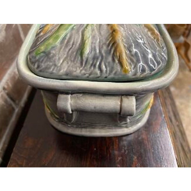 French Vintage French Majolica Lidded Terrine For Sale - Image 3 of 5
