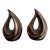 Ben Seibel Copper Teardrop Flame Bookend Set by Jenfred Ware, 1950s For Sale