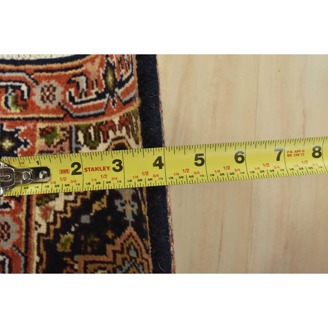 Textile Heriz Rug 2′ X 3′ Blue Wool Tribal Hand-Knotted Oriental Carpet For Sale - Image 7 of 8