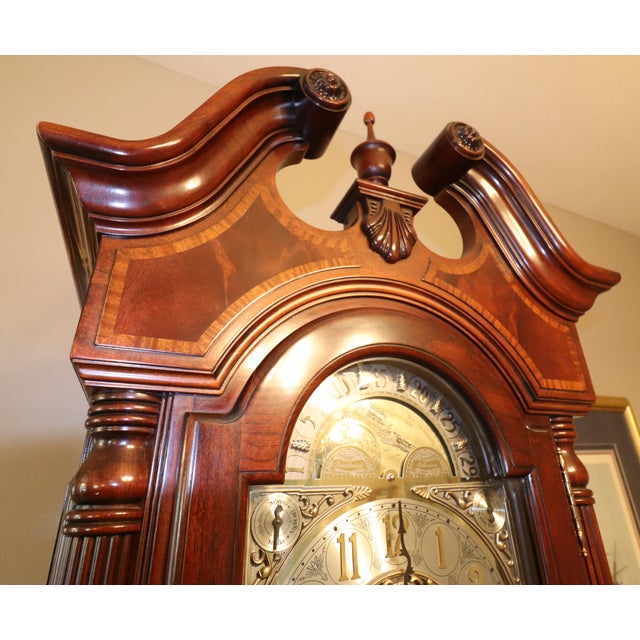 Wood Howard Miller “Presidential Collection” Triple-Chime Grandfather Clock For Sale - Image 7 of 17