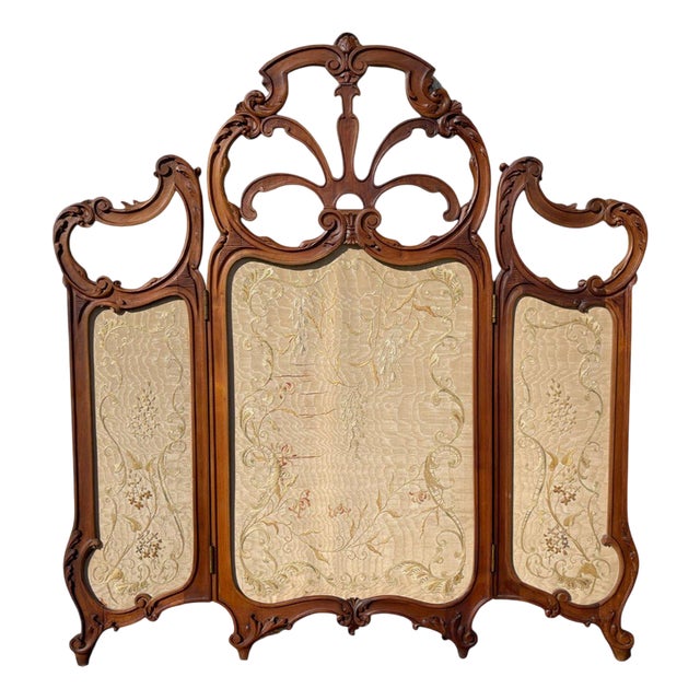 Louis XV Style Walnut Screen For Sale