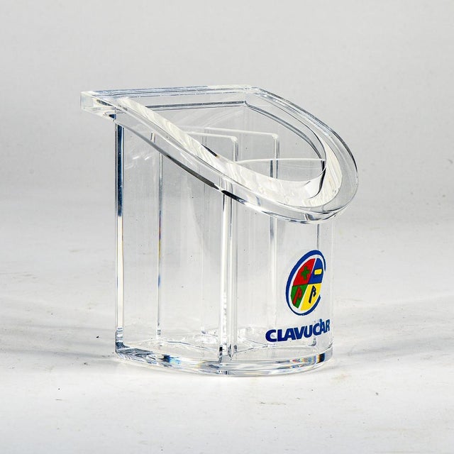 Acrylic Glass Pen Holder by B. Gecchelin for Guzzini, 1990s For Sale - Image 9 of 10