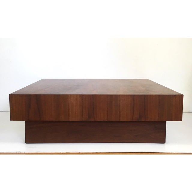 MidCentury Walnut Cube Platform Coffee Table Chairish
