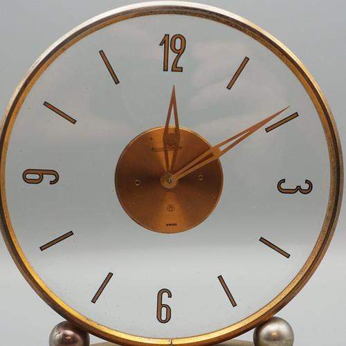 1940s Art Deco Mantel Clock by Jaeger Lecoultre, 1940s For Sale - Image 5 of 7