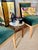 This is a lovely three legged round French Bouillotte style table. The craftmanship is wonderful! It has a marble top with...