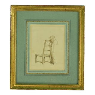 Late 18th Century Paull Sandby, r.a. Ink & Wash on Paper of a Chair For Sale