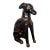 Vintage Carved Wooden Dog Statue For Sale