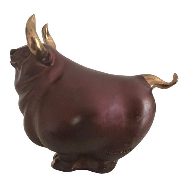 1990s Alexsander Danel - Rare Signed, Ltd Ed. Icarus Bull Sculpture (1993) - 218/1200 For Sale