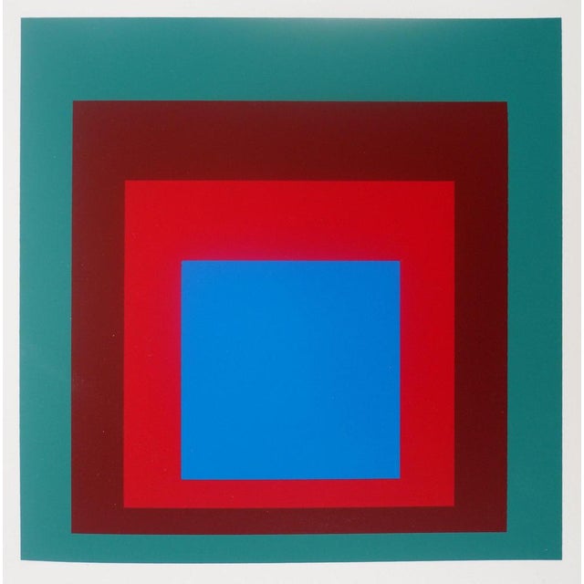 Josef Albers, Homage to the Square, Protected Blue, Screen Print For Sale - Image 5 of 5