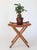 1950's bamboo inspired folding stool. Could also serve as a plant stand. Made in Yugoslavia. Some age wear to wood. Marks,...
