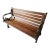 1950s Attributed Restored Woodstock, Vermont Bench Mfg. Co. Cast Iron Garden Bench With Oiled Ipe Slats (Bronze Finish) For Sale