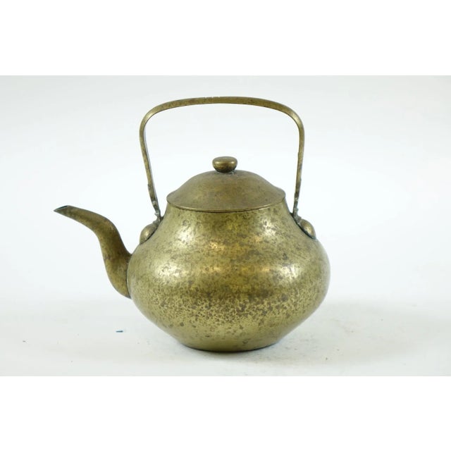 Antique Brass TeaPot For Sale - Image 4 of 4