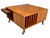 1960s Danish Lovig Square Coffee Table With Drawer, Open Shelves & Original Casters For Sale - Image 9 of 16