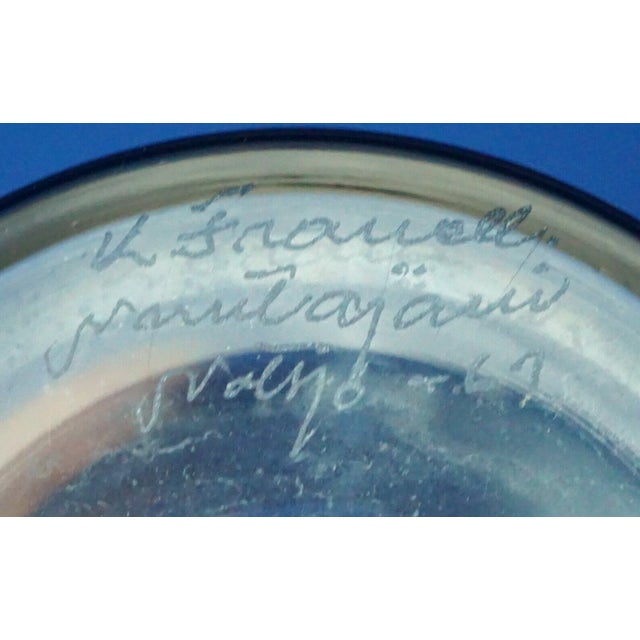 Vintage Finnish Blown Glass Vase by Nuutajarvi Notsjo, 1969 For Sale - Image 12 of 14