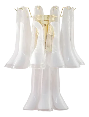 Large Petal Wall Light in Murano Glass with White Decoration, Italy, 1990s