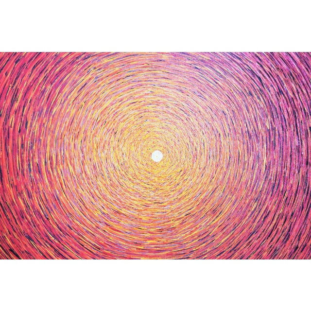 Colorful Abstract Painting, 2000s, Oil on Wood For Sale - Image 4 of 9