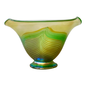 Vintage Czech Fusion Z Art Glass Bowl