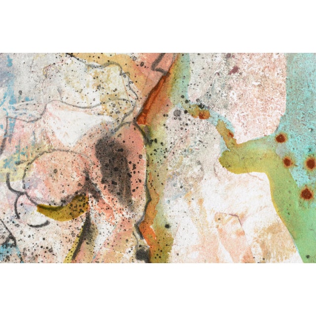 Vintage Abstract Figurative Textured Monoprint by David Stephens For Sale In Monterey, CA - Image 6 of 9