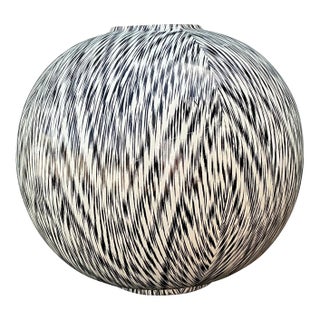 Vintage Italian Bellini Glazed Ceramic Geometric Vase For Sale