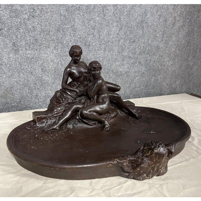 Antique Art Nouveau Nude Sculpture from Joe Descamps For Sale - Image 5 of 8
