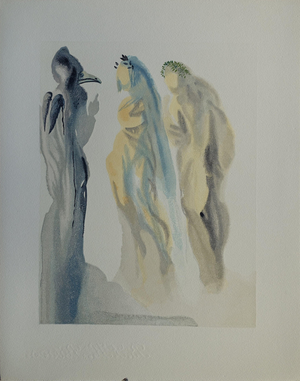 Salvador Dali, Le ciel de Vénus, Nude, Etching