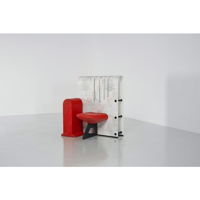 Postmodern chair designed by Gaetano Pesce and manufactured by Meritalia, Italy 2003. This unique shaped chair is more of...