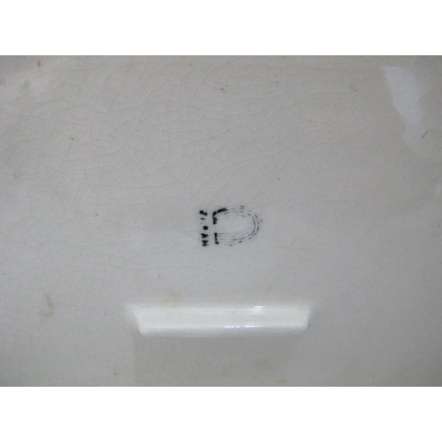 Majolica Japan Rectangular Green & Yellow Flower Planter Box With Grape Feet For Sale - Image 10 of 10