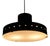 Black Metal and Opaline Glass Pendant Lamp attributed to Stilnovo, Italy, 1960s For Sale