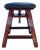 Vintage Adjustable Wood Piano Stool With Black Leather Swivel Seat For Sale