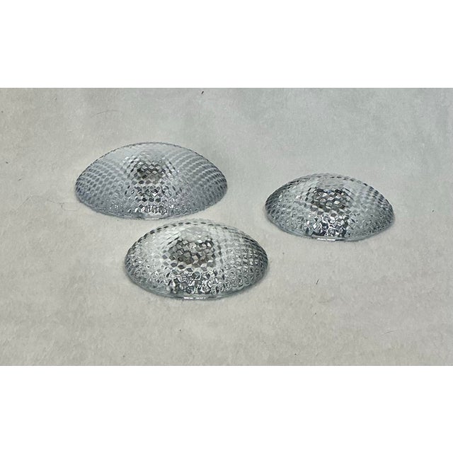 Transparent Vintage 1970s Holmegaard Trigona Clear Glass Candle Holders, Set of 3 For Sale - Image 8 of 12