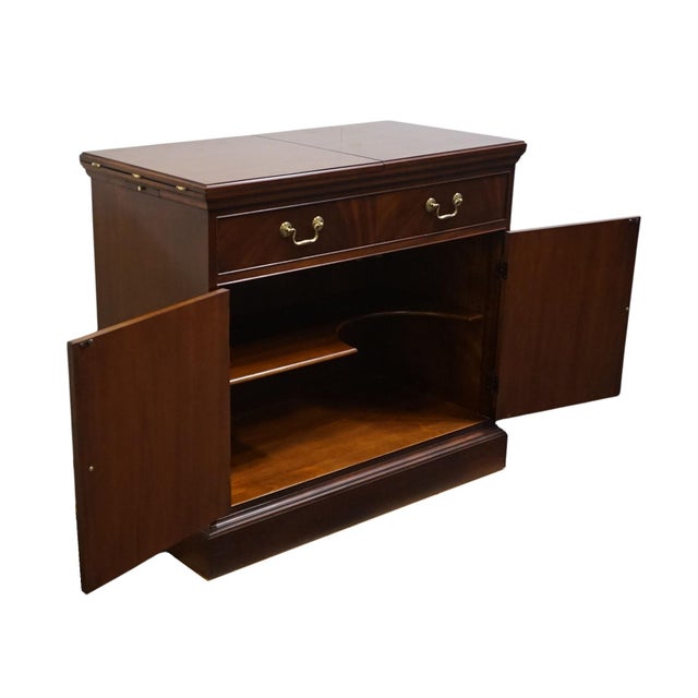 Hickory Chair Furniture Company Hickory Chair Historical James River Collection Solid Mahogany Traditional Style 76" Flip Top Server Buffet For Sale - Image 4 of 13