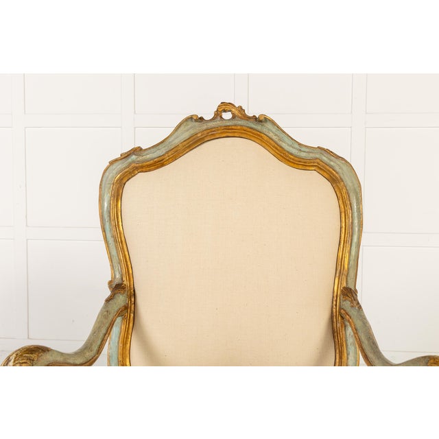 White Set of Antique Italian Painted Chairs, 1700s For Sale - Image 8 of 14