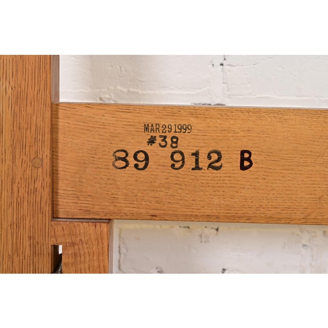Stickley Mission Oak Arts & Crafts Queen Size Spindle Headboard For Sale - Image 11 of 12
