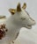 Ivory Antique Sponge-Ware Staffordshire Cow Creamer Figurine in Ivory Color Made in England - Circa 1860’s For Sale - Image 8 of 10