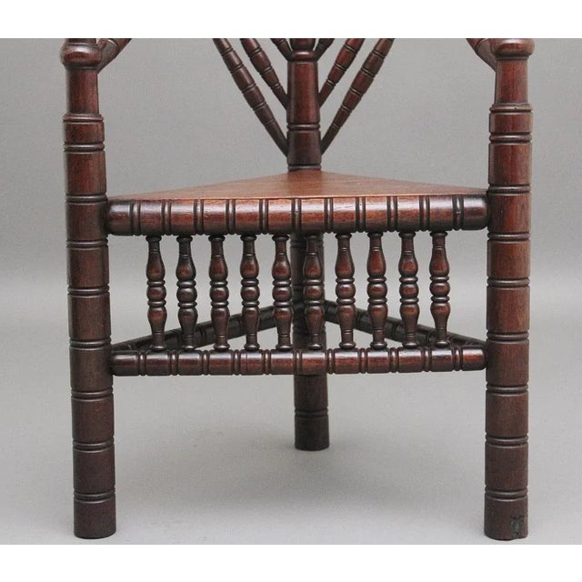 Antique Oak Turners Chair, 1840 For Sale - Image 11 of 12