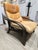 Set of Vintage Camel Leather Lounge Chair and Ottoman with Wooden Frames, 1970s For Sale - Image 11 of 12