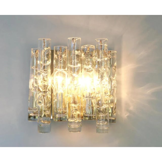 1960s Large Murano Glass Wall Sconces by Doria, Germany, 1960s, Set of 2 For Sale - Image 5 of 8