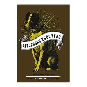 2008 American Concert Poster, Alejandro Escovedo, Carrie Rodriguez (Belly Up)