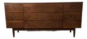 Mid Century Modern Lowboy Nine Drawer Dresser by Stanley Furniture