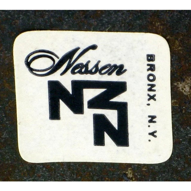 Elegant and clean lined chrome table lamp from American lighting pioneer Walter Von Nessen. Original milk glass diffuser....