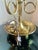 Vintage Solid Brass French Horn Bouillotte Lamp | 3-Arm Candelabra, Original Shade For Sale - Image 12 of 12